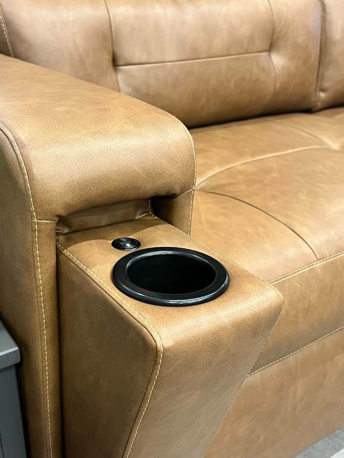 Hidden cupholders and chargers